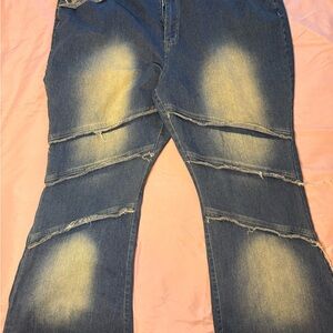 SHEIN Relaxed Distressed Denim Jeans